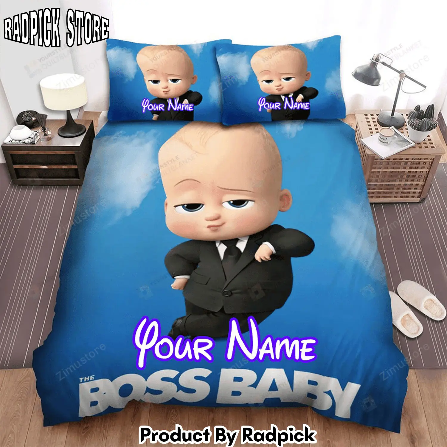 Radpick the boss baby movie poster 6 bed sheets duvet cover personalized name bedding sets rp3271350